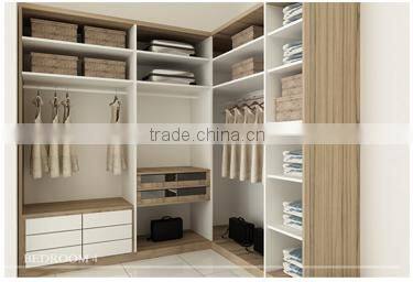 Royal Style wardrobe Furniture Bedroom PVC White Walk in Closet