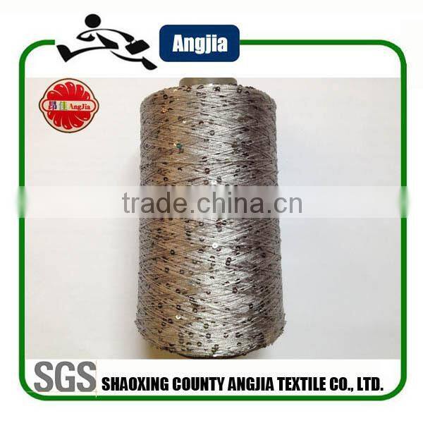 3mm sequin yarn 100% polyester for sweater scarf knitting