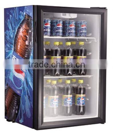 Glass single door beverage cooler cooling unit exhibitor