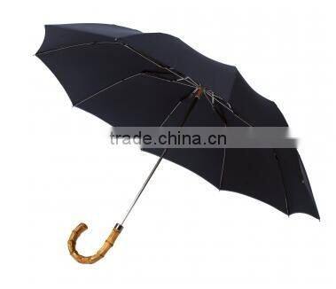2 fold/folding Shenzhen umbrella with bamboo handle