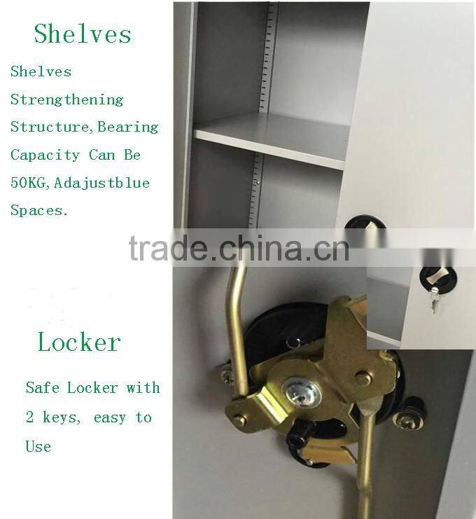 TianJinGang Factory Price Shaw Walker Fireproof File Cabinet With 2 Doors And 4 Shelves
