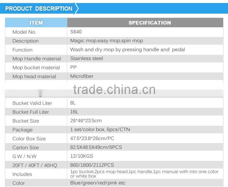 easy mop Best selling products 360 spin mop with bucket as seen on tv