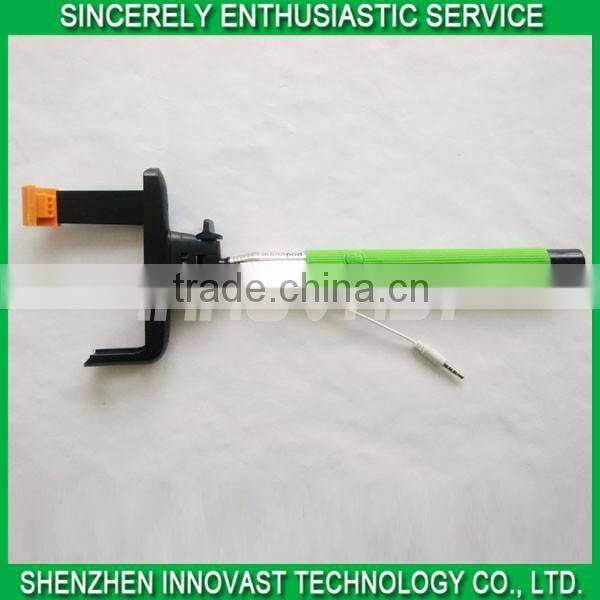 3.5mm audio cable wired monopod selfie stick with beautiful appearance