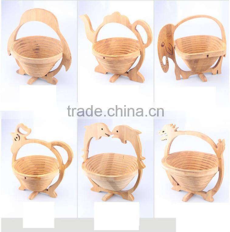 Wood hanging fruit basket Vegetable Basket, Wood Chip Storage Basket, Wooden Fruit Basket