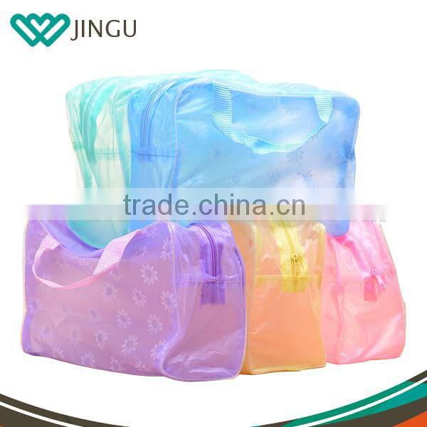 Wholesale best transparent Promotion plastic pvc travel clear ladies plastic bags