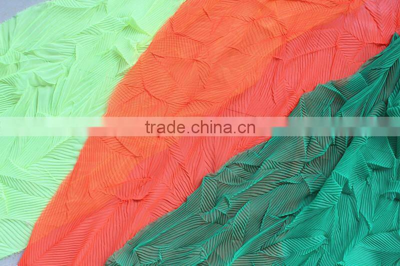 Pleated polyester fabric organza pleating fabric