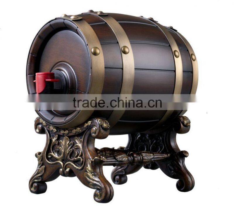 portable new style wooden barrel drinks dispenser