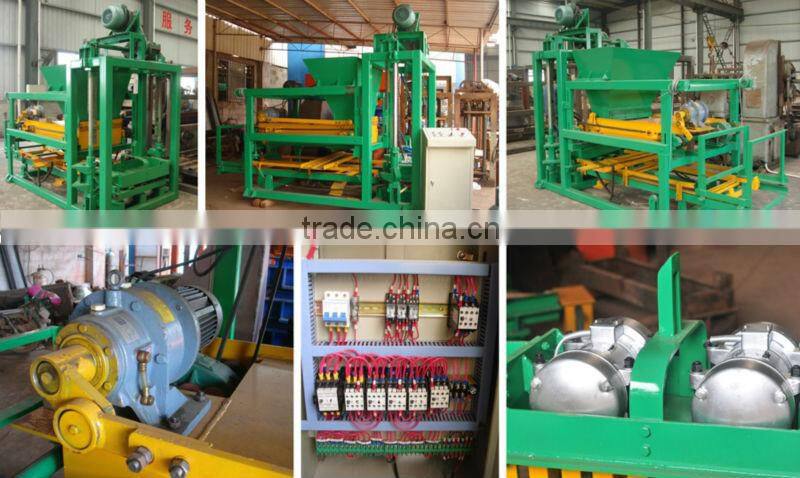latest products QTJ4-40 semi-automatic small scale concrete block making machines