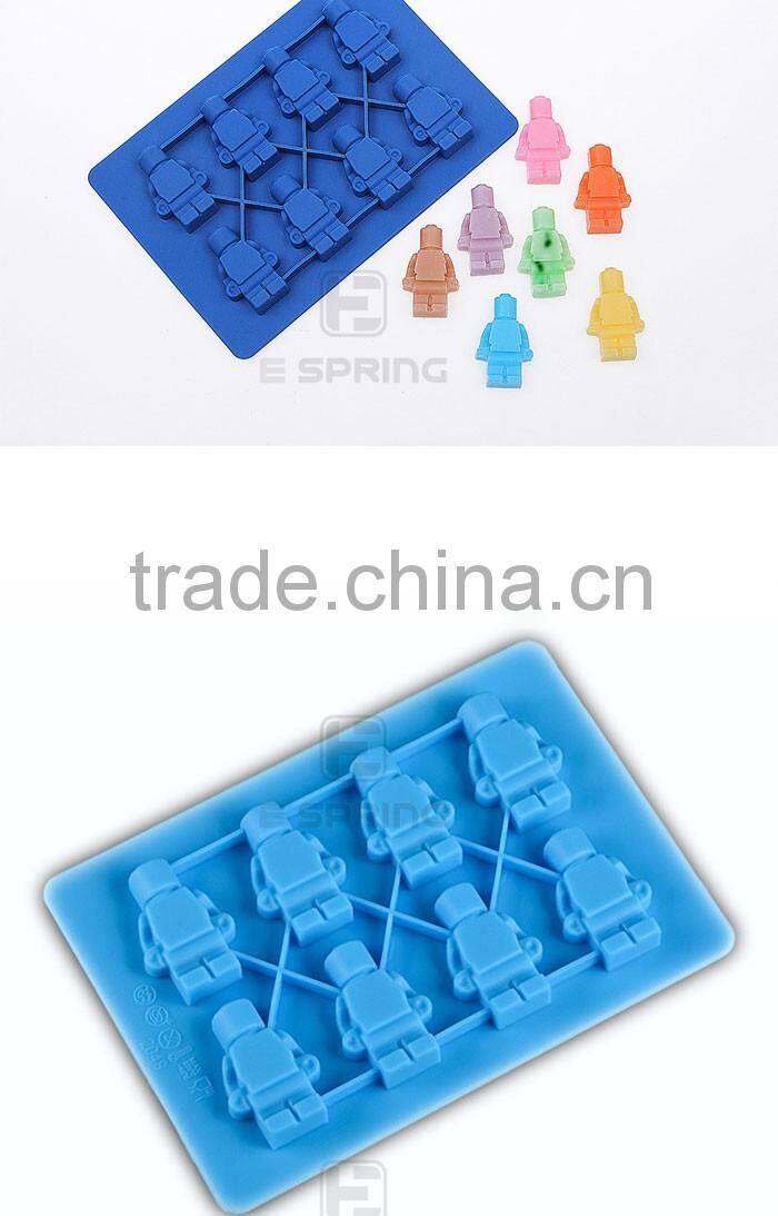 Square Toy Brick Shape Silicone Ice Cube & Robot Ice Tray Mould Cake Chocolate Mold