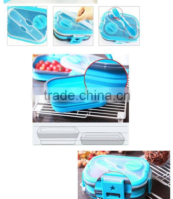 New Design Home Storage Silicon Food Bento Lunchbox