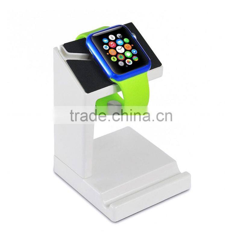 plastic stand holder for apple watch, 2 in 1 charging dock station for iphone/apple watch