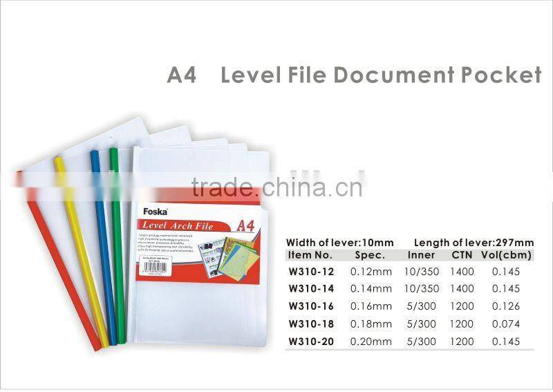New Design A4 Transparent Clear Easy Slide File Cover