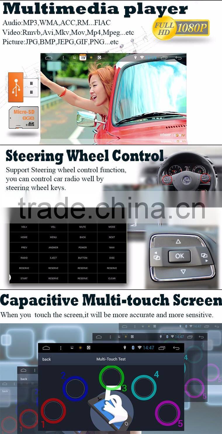 2016 Newest Quad Core android 4.4.2 full touch panel 2din universal GPS with RDS 1G+16G 1024*600