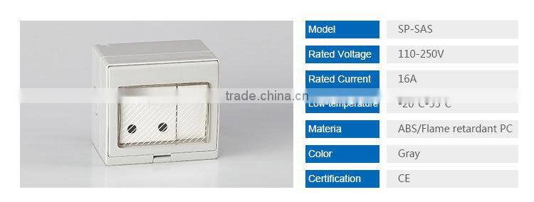 Outdoor Waterproof Switcher And Socket On Off Switch Waterproof(SP-SAS)