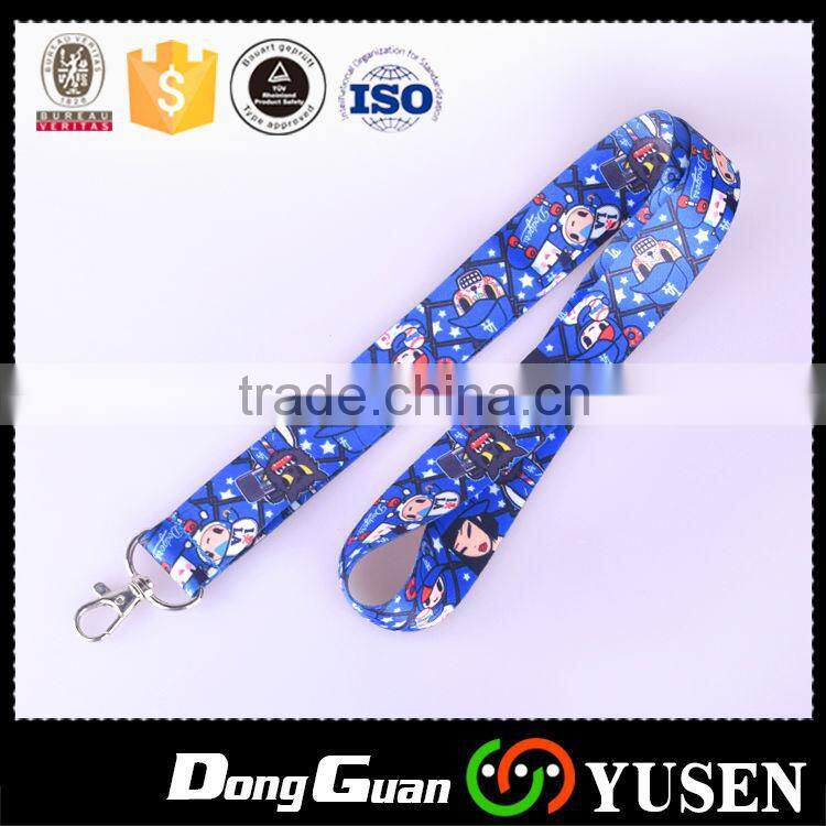 Animal dye sublimation printing lanyard for teenagers with cheap price