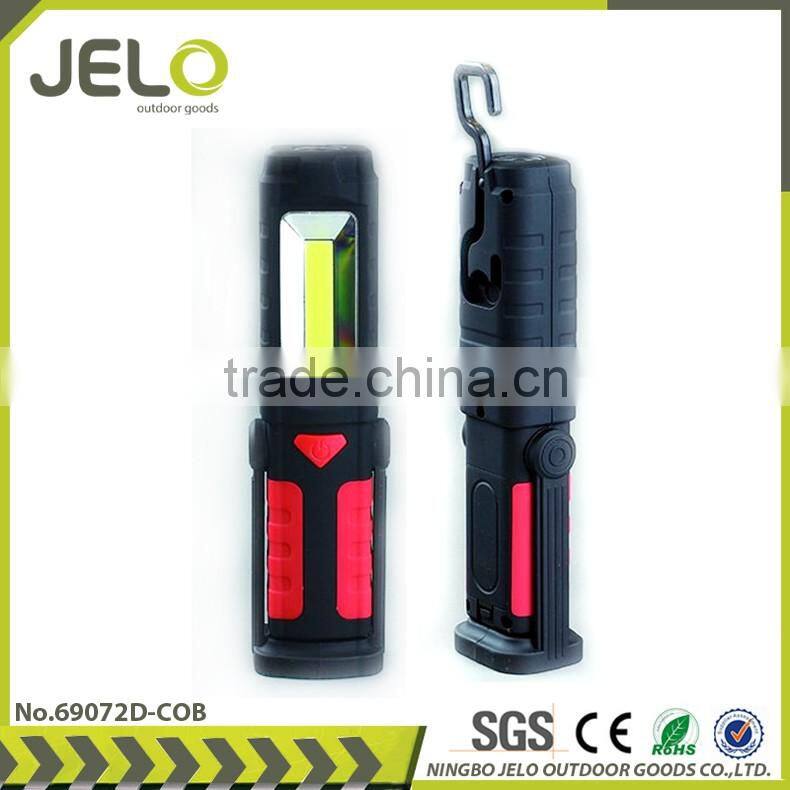 Ningbo JELO Sales promotion COB 3Watt LED+1Watt LED Work Light Outdoor Lamp With Folding Hook Magnet