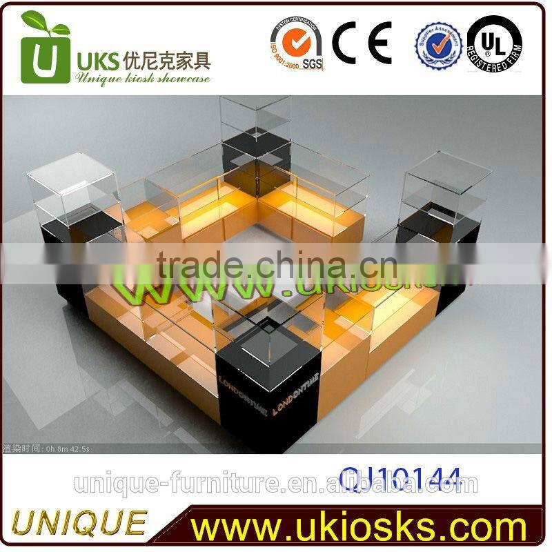 2015 glass display showcase/stand/cabinet,jewelry/watch glass display