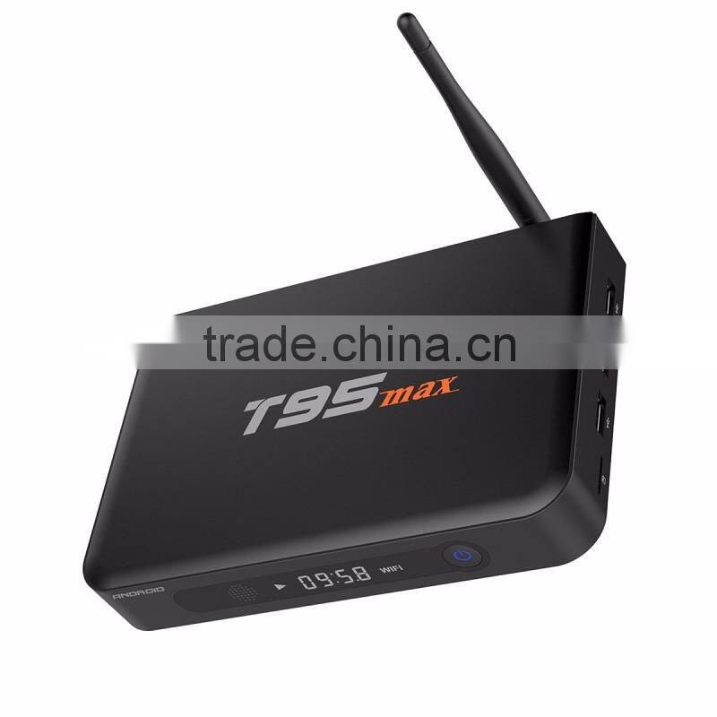 Dragonworth T95Max real Ott update Android Tv Box Amlogic Quad Core S905 Android 5.1 metal housing with led display
