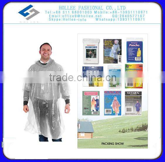 pe disaposable canada rain poncho