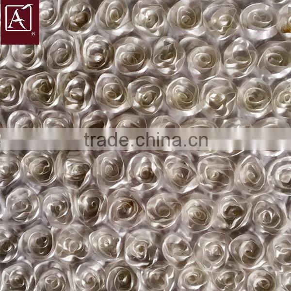hot sale Fashion white Ribbon Embroidery Design Fabric 100%poly