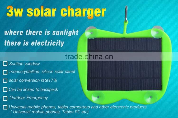 3W Window stick solar panel charger private label for mobile phone