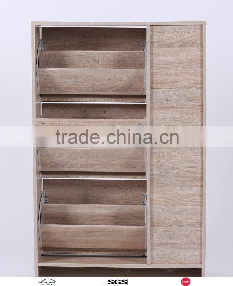 Modern style and Hot selling 3 doors shoe cabinet with umbrellar/TY.