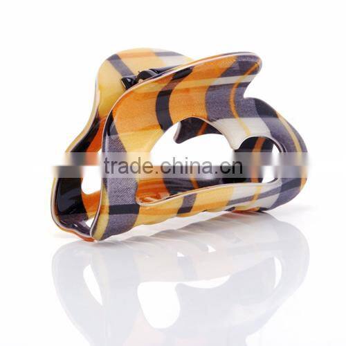 Wholesale brown acrylic curved hair claw clamp clips