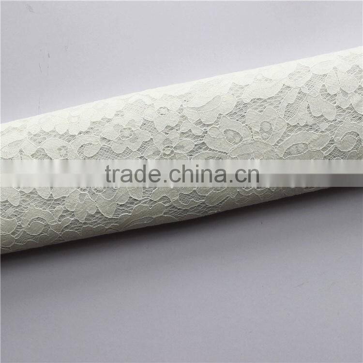 Cotton nylon swiss guipure lace composite with 3d air mesh fabric for winter cloth/apparel