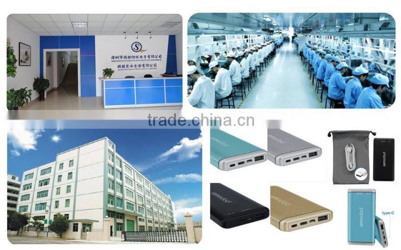 portable power bank 10000mah for gionee with QC 2.0 and type c