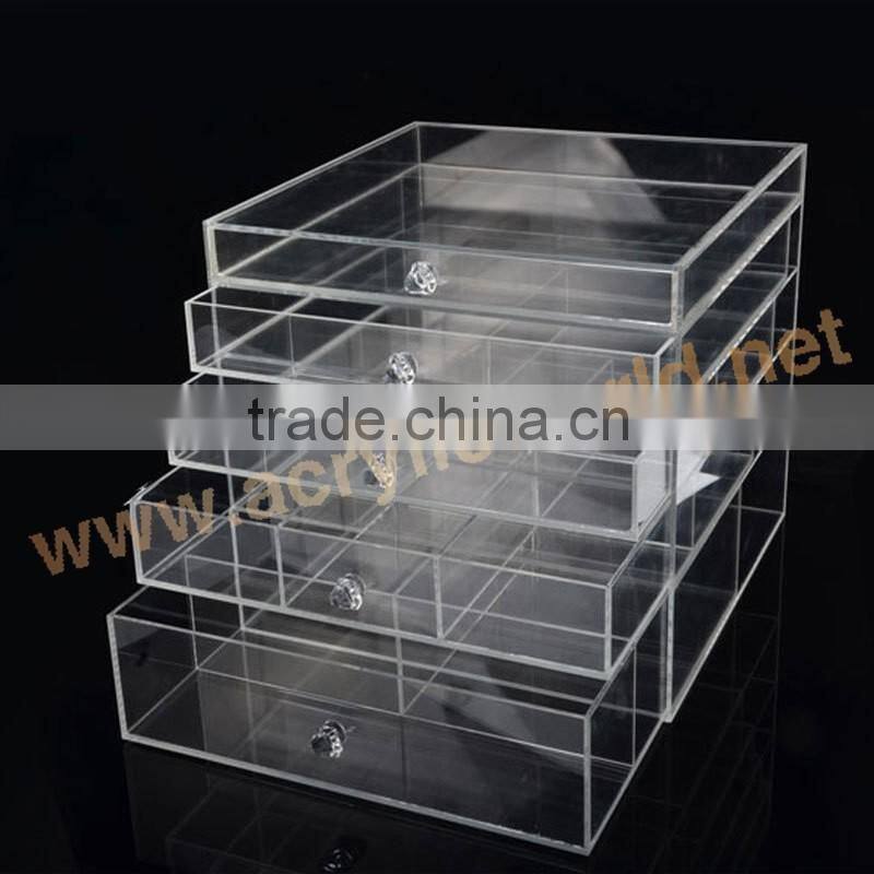 acrylic custom acrylic cosmetic display stand/acrylic makeup display drawers