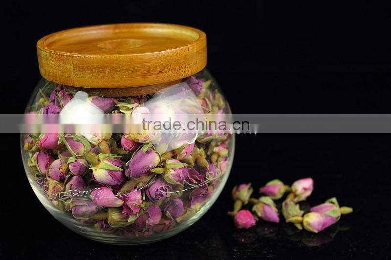 Top quality Borosilicate glass jar with wood lid