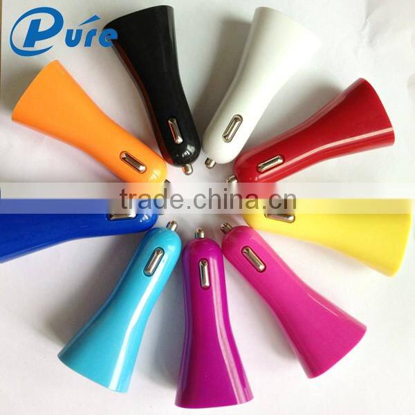 portable usb car charger 2 port car charger for iPad car charger 5V 2.1 A with 2 usb ports