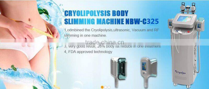 Comfortable cryogenic liposuction with cavitation and rf skin tightening