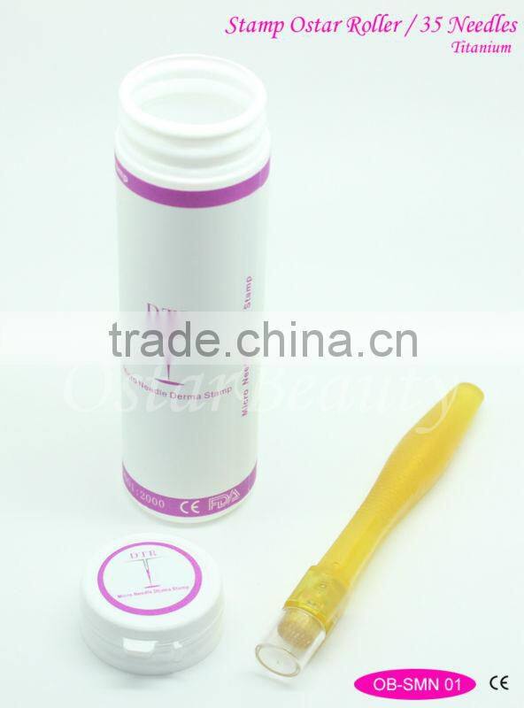 Poplar style 35 needles titanum microneedle roller for face skin care OB-SMN 01