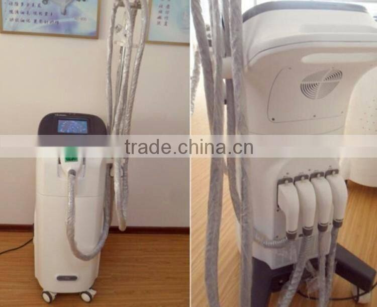 CE approval EXW lowest price multifunctional 4 treatment heads used in spa v8 slimming machine