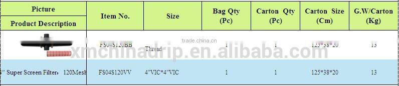 CHINADRIP 4" Super Screen Filter FS04S120BB
