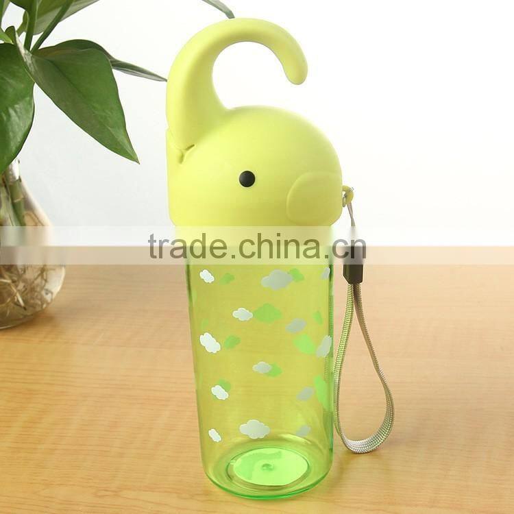 350ml elephant style Plastic BPA free PE Sports Water Bottle,Custom Logo Sports Bottle with Nozzle