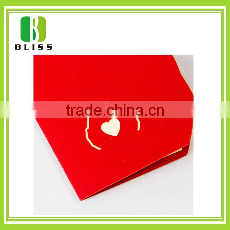 Video red custom die cut 3d folding Customized 2.4'' 2.8'' 4.3'' 5'' 7'' 10'' digital video lcd greeting card