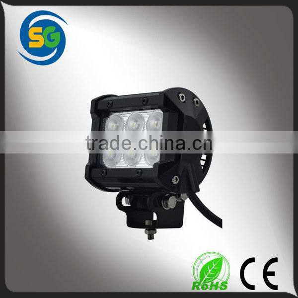 4*4 accessories double row 12v 18w led work light, led light bar 18w mini light for motor