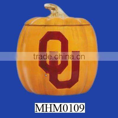 Human face Ceramic Pumpkin Jar