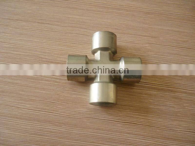 equal female to male cross1/8"1/4",3/8" 1/2" , four way brass fitting for pvc pu hose