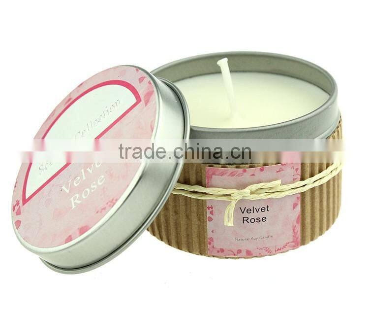 100% natural soy wax candle in metal jar , scented candle in Cooper Metal Jar,natural essence candle