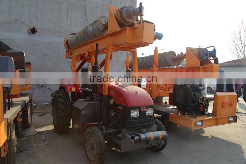 Tractor Telegraph poles trepanning machine