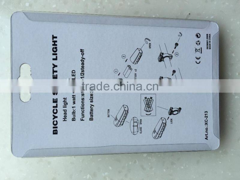 Bicycle Head Light 1W white LED 25LUX