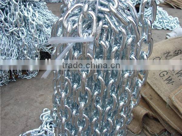 White Color Steel Weld Link Chain galvanized chain