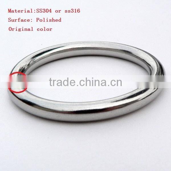 High-level luggage welded 304 stainless steel round ring