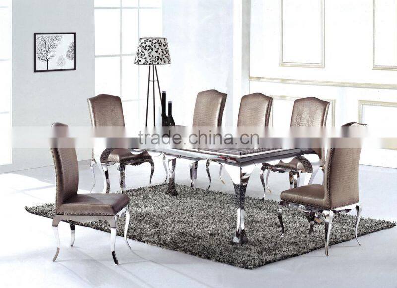 Elegant 304 Stainless Steel TV Cabinet And Coffee Table