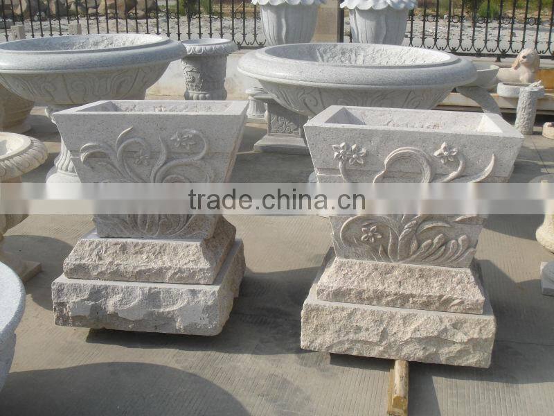 Chinese yellow granite G682 flower pot