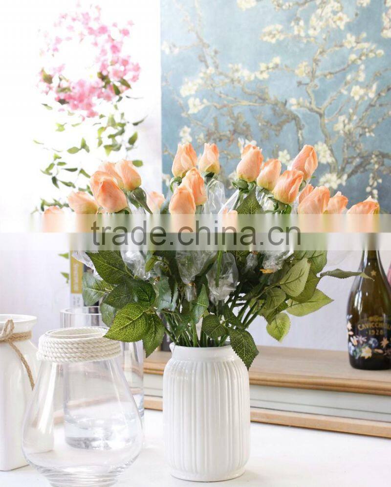 New simulated flower feel rose decorative artificial silk roses flowers