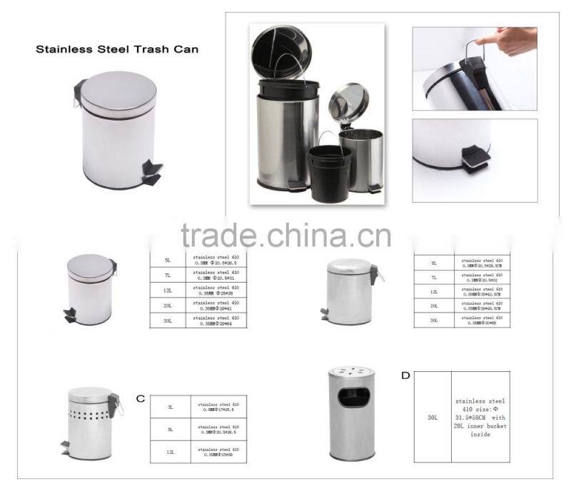 Innovation! Outdoor STORE MORE Stainless Steel Trash Can